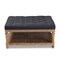 Baxton Studio Kelly Charcoal Linen Upholstered and Greywashed Wood Cocktail Ottoman 164-10651 - alternate 3